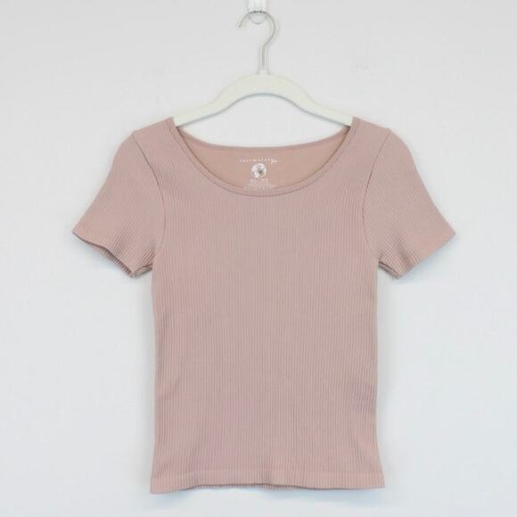 Free People XYZ Recycled Baby Tee Rose Size M/L NWOT - Picture 1 of 4